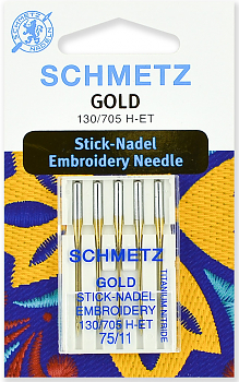 Иглы для швейных машин Schmetz H-ET №75 для вышивания