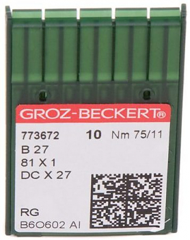 Иглы для промышленных машин Groz-Beckert DCx27 RG №75