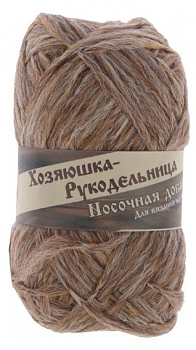 Пряжа Хозяюшка-рукодельница Носочная добавка Коричневый меланж